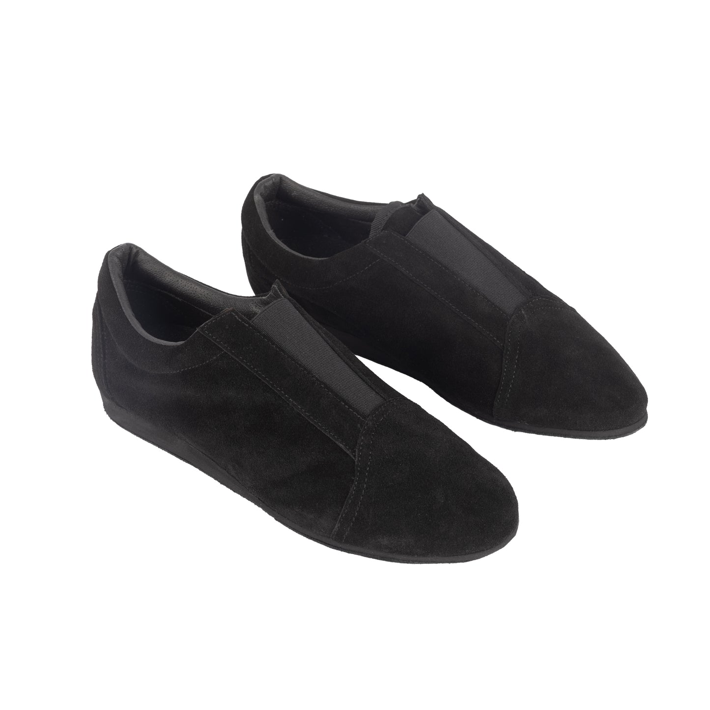 Flexee - Unisex Slip-On Dance Shoe - Black Suede & Elastic
