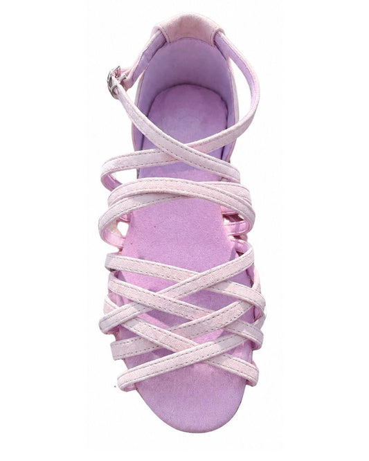 Dance Crush - Defy - Low Heel Sandal - Ligh Pink Suede