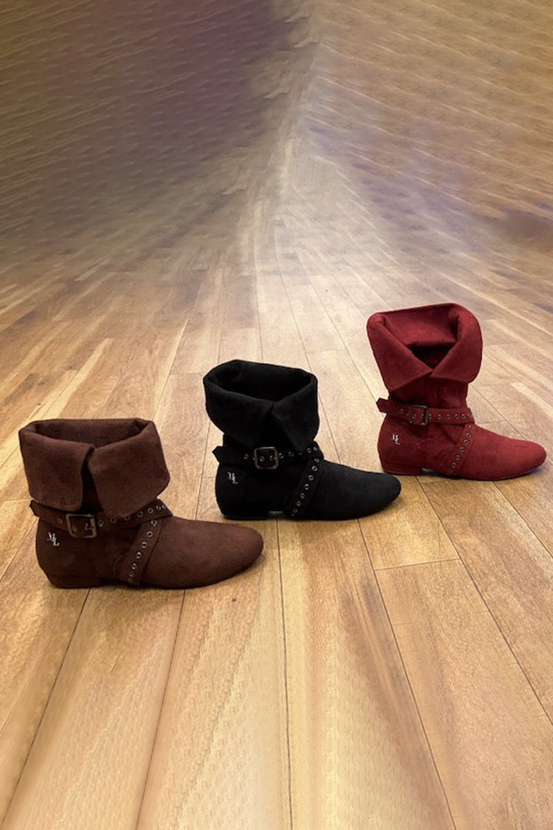 Tinker Bell Dance Boot - Wine Micro Suede