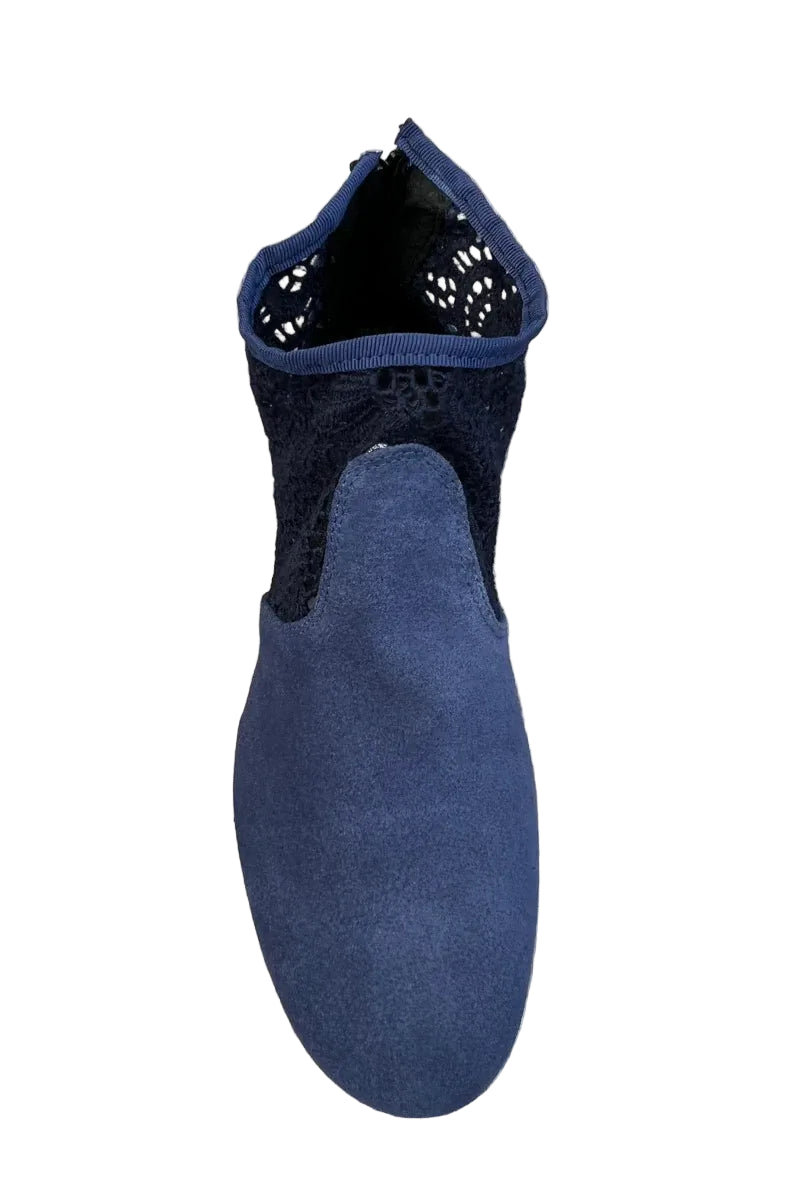 FINAL SALE Torri Zzaoui Dance Bootie - Lace Blue