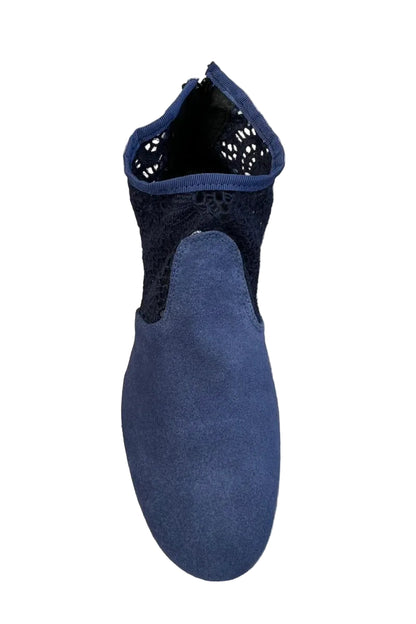 FINAL SALE Torri Zzaoui Dance Bootie - Lace Blue