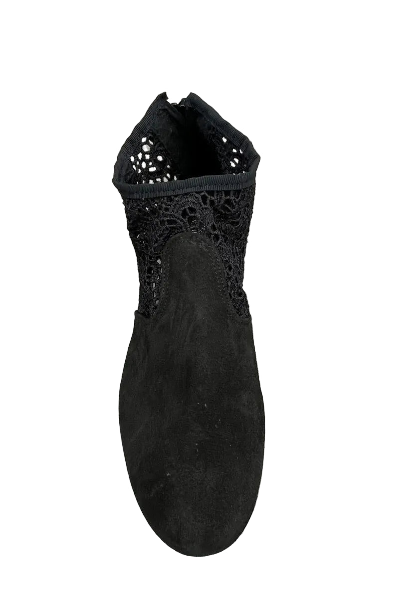 FINAL SALE Torri Zzaoui Dance Bootie - Lace Black