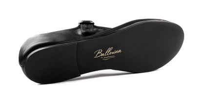 PortDance - Indoor & Outdoor Dance Ballerina Flat - Black Soft Leather