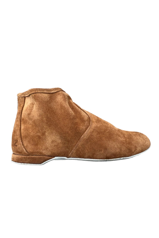 FINAL SALE Torri Zzaoui Dance Bootie - Cognac Suede
