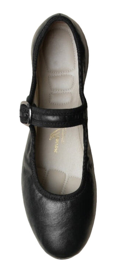 PortDance - Indoor & Outdoor Dance Ballerina Flat - Black Soft Leather