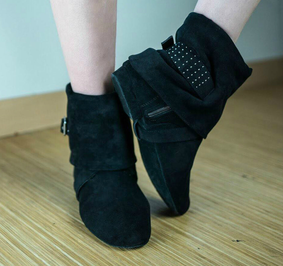 Marine Lauren - Aurora Dance Boot - Black Micro Suede