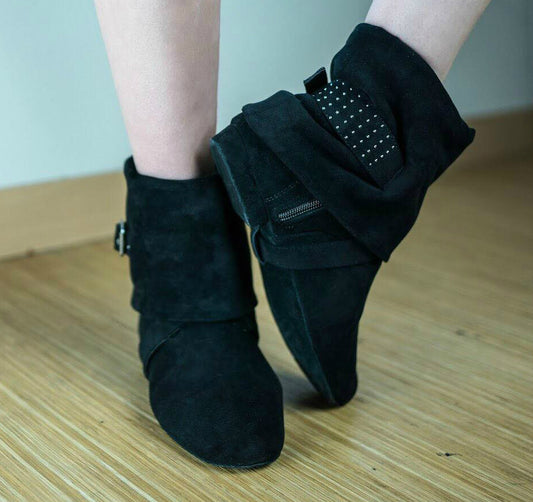 Marine Lauren - Aurora Dance Boot - Black Micro Suede