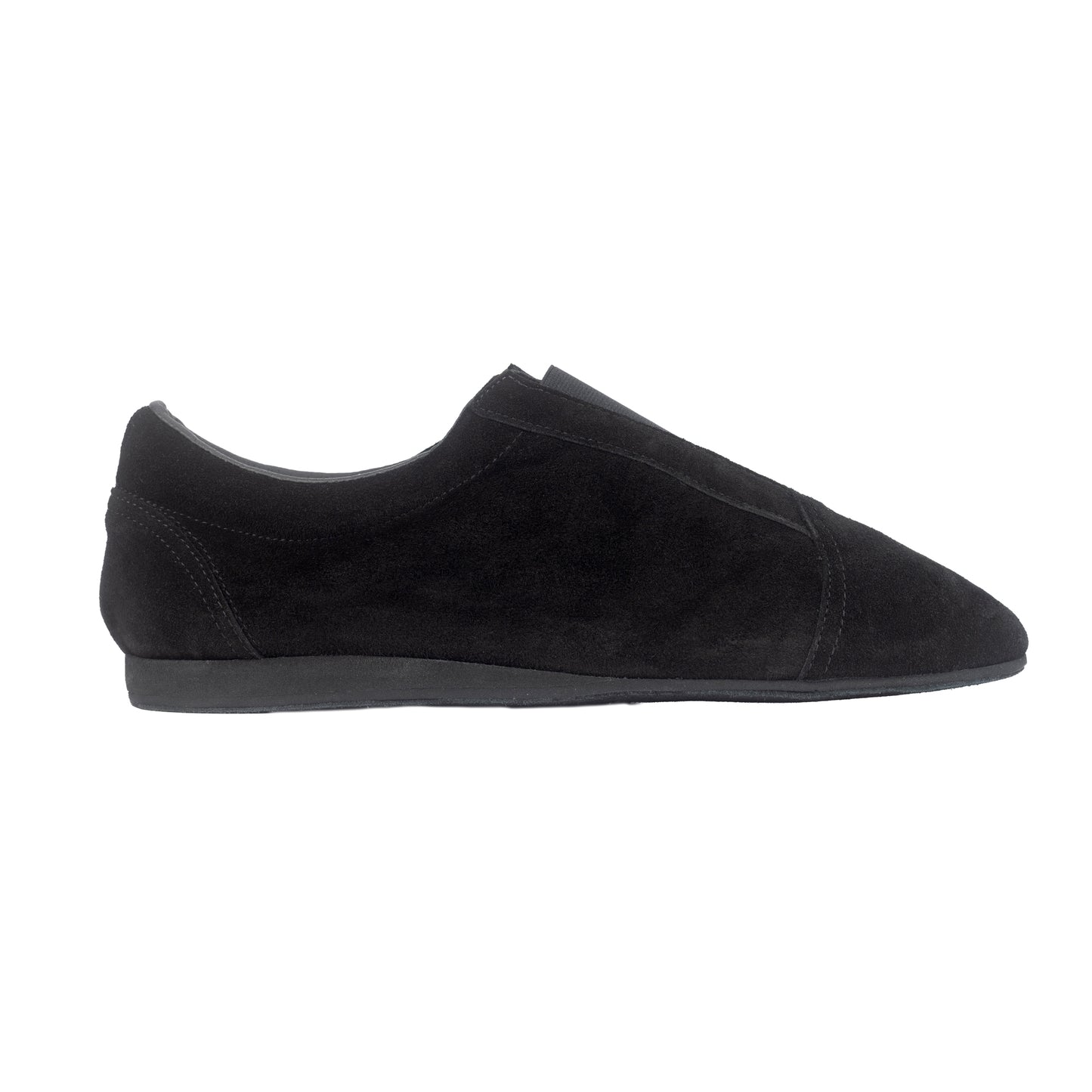 Flexee - Unisex Slip-On Dance Shoe - Black Suede & Elastic