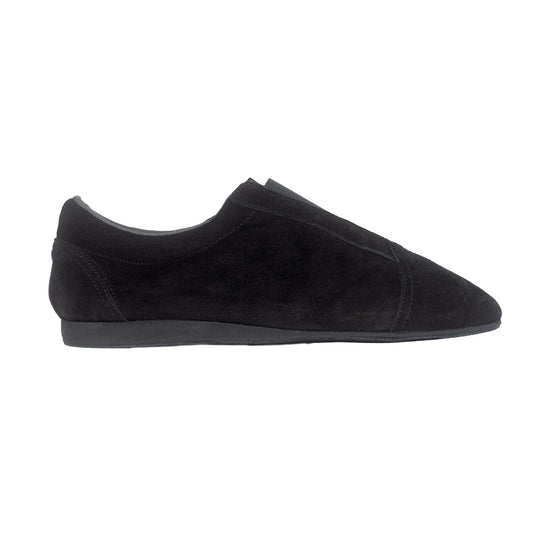 Flexee - Unisex Slip-On Dance Shoe - Black Suede & Elastic