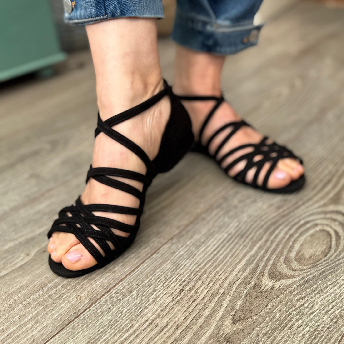 Dance Crush - Defy - Low Heel Sandal - Nude Smooth Leather