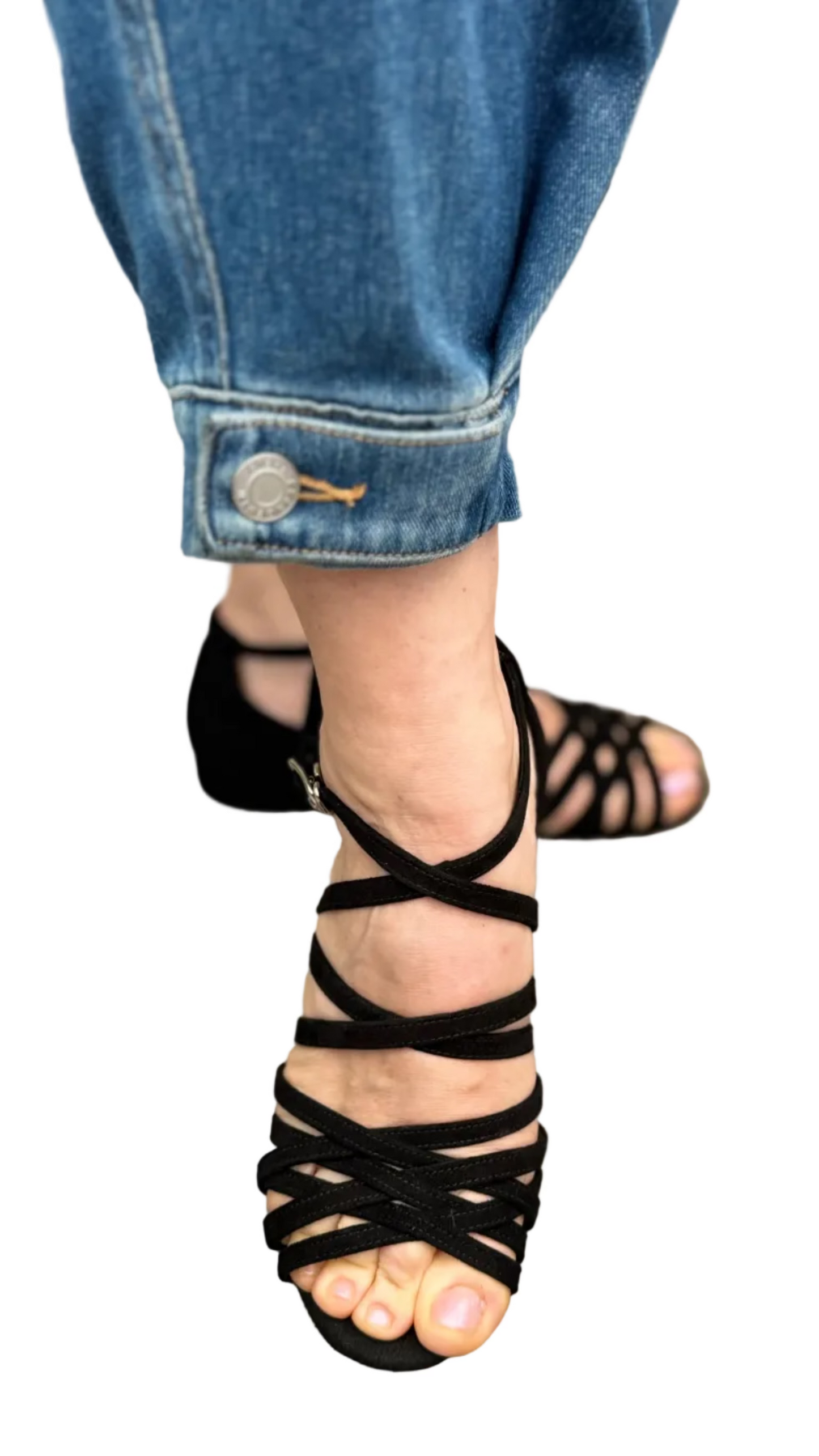Dance Crush - Defy - Low Heel Sandal - Nude Smooth Leather