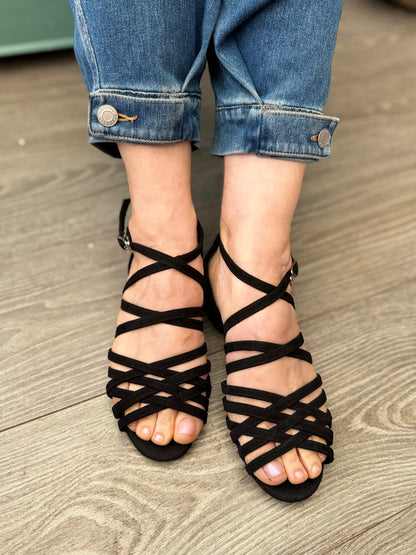 Dance Crush - Defy - Low Heel Sandal - Nude Smooth Leather