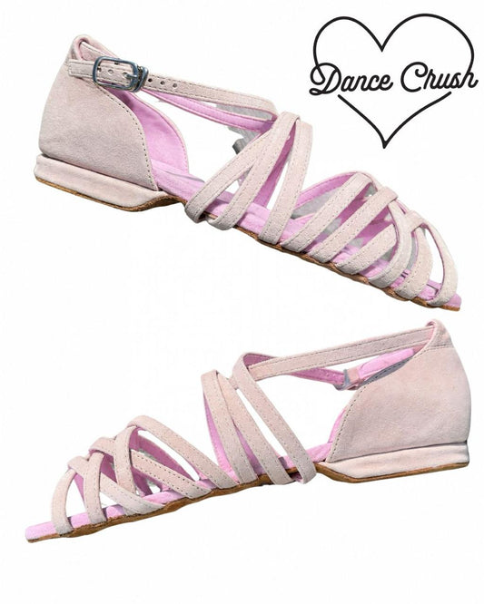 Dance Crush - Defy - Low Heel Sandal - Ligh Pink Suede