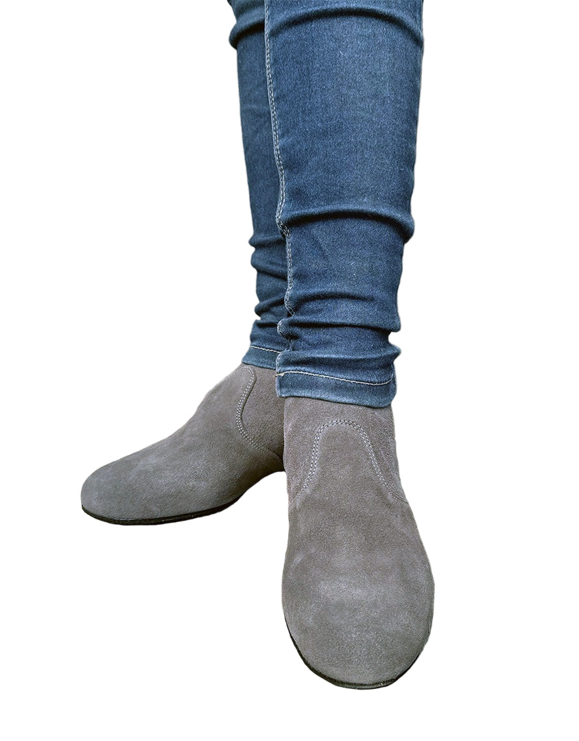 FINAL SALE Torri Zzaoui Dance Bootie - Grey Suede