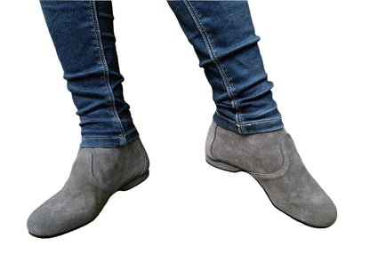 FINAL SALE Torri Zzaoui Dance Bootie - Grey Suede