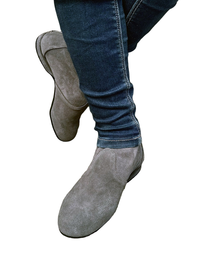 FINAL SALE Torri Zzaoui Dance Bootie - Grey Suede