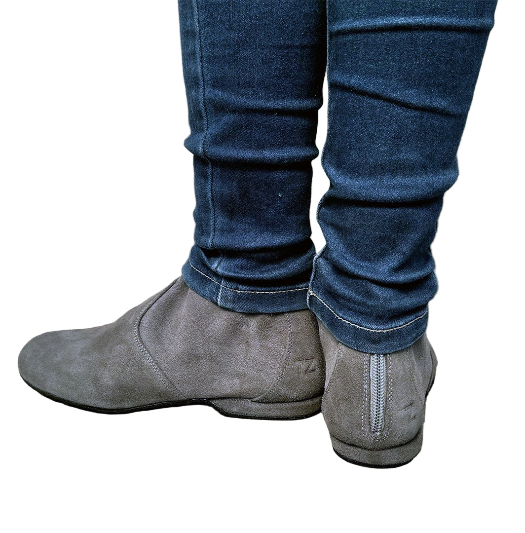 FINAL SALE Torri Zzaoui Dance Bootie - Grey Suede