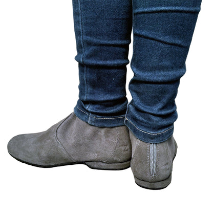 FINAL SALE Torri Zzaoui Dance Bootie - Grey Suede