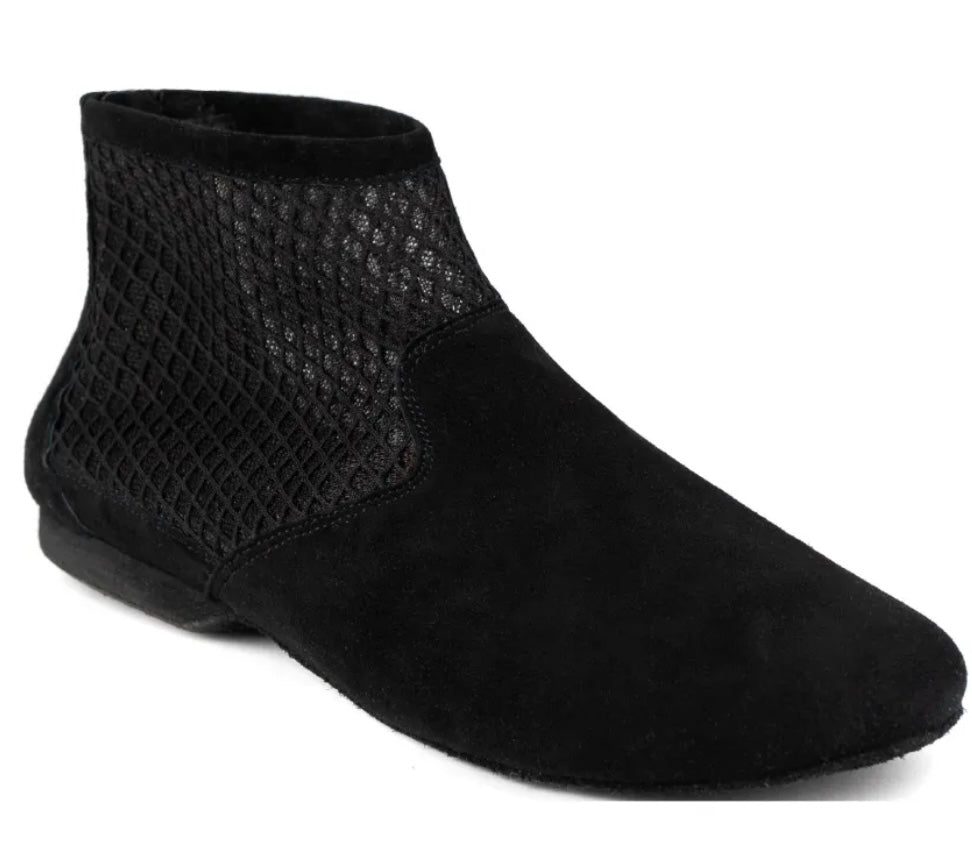 PortDance - Zip Up Dance Bootie - Black Mesh