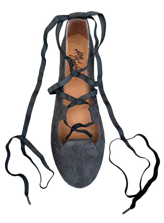 FINAL SALE Juliette Ballet Flat Charcoal with flexible laces