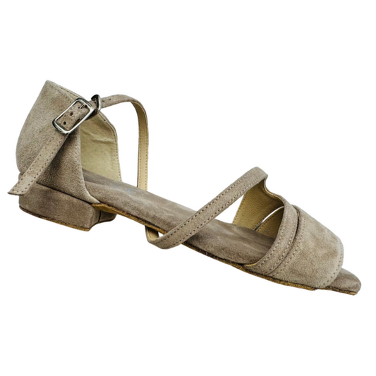 Flexee - Leiya Dance Sandal - Stone Italian Leather