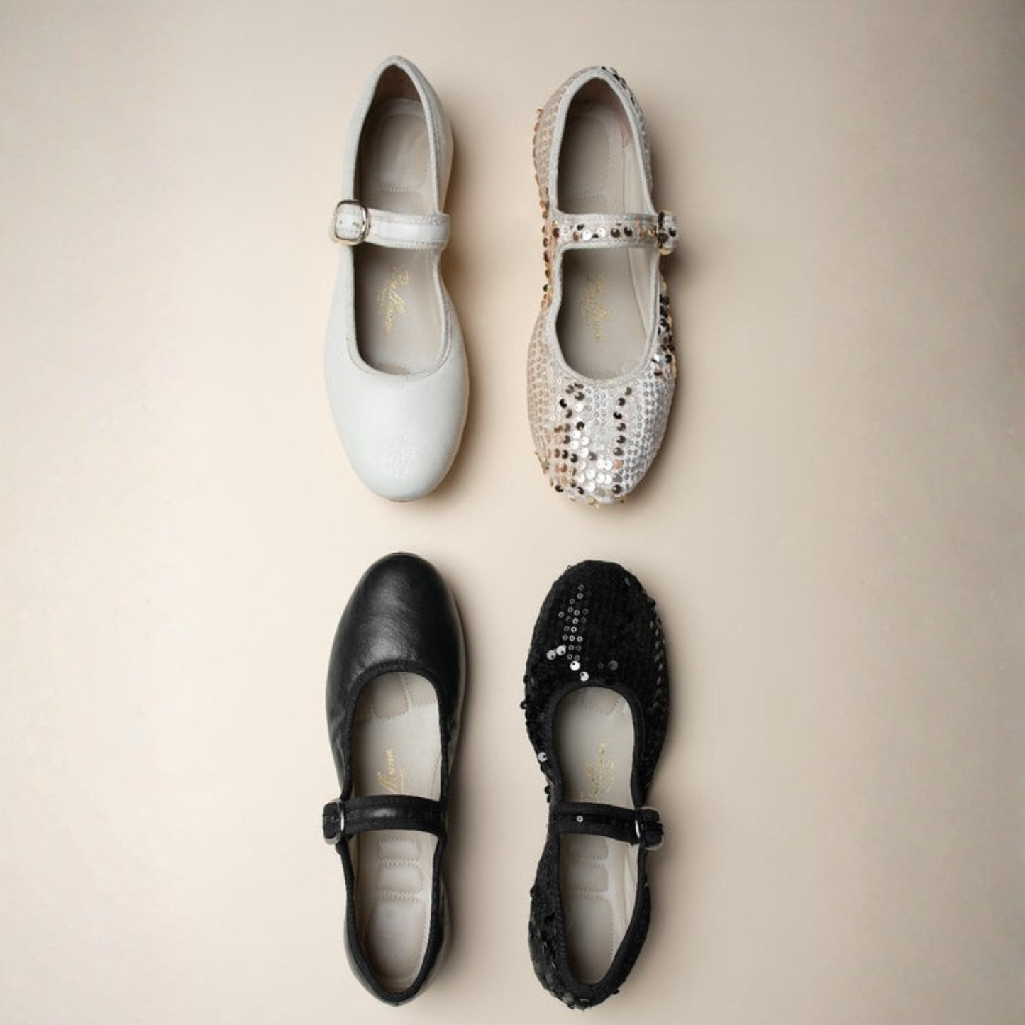 PortDance - Indoor/Outdoor Ballerina Flat - Off White Soft Leather