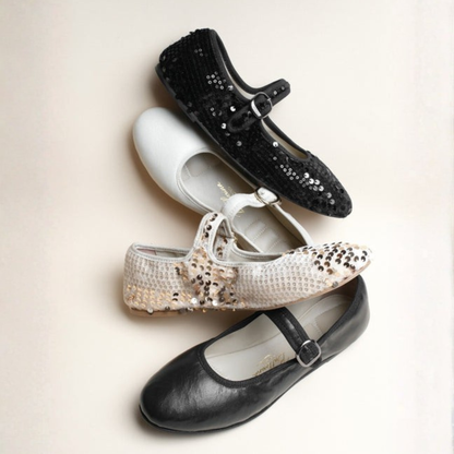 PortDance - Indoor/Outdoor Ballerina Flat - Off White Soft Leather