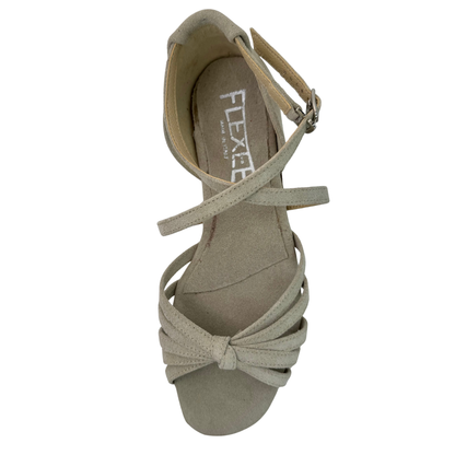 Rosa Dance Sandal - Stone Suede