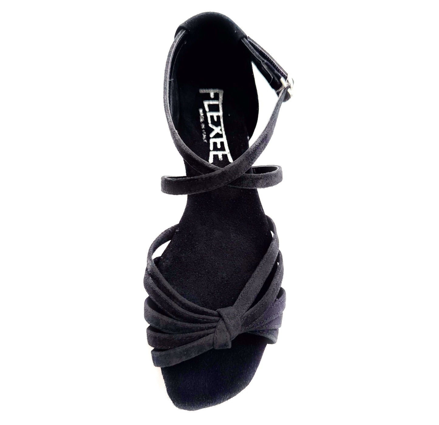 Rosa Dance Sandal - Black Suede (over under ankle strap)
