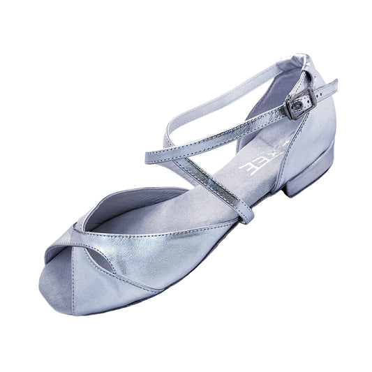 FINAL SALE Sara Low Heel Dance Sandal Silver
