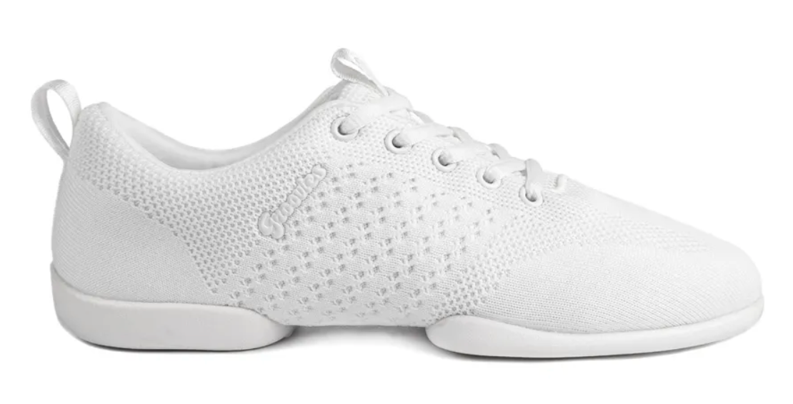 Unisex Vegan White Groovies Split Sole Dance Trainer