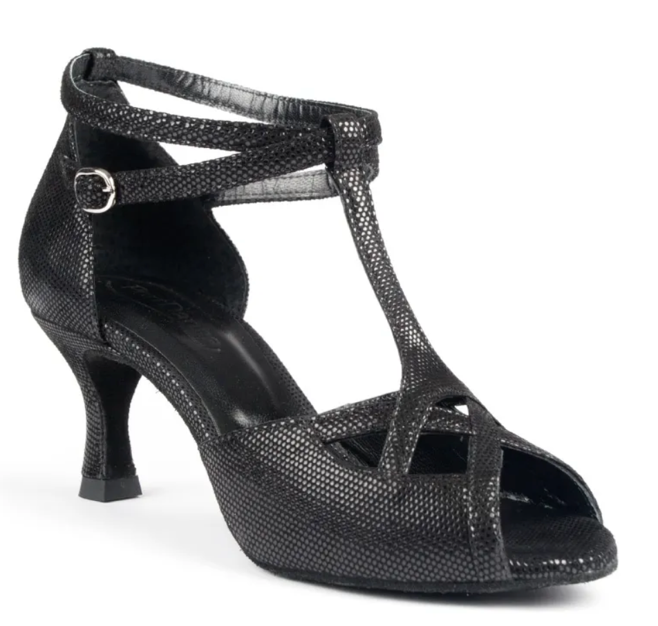 PortDance  -  PD505 PREMIUM Black Nubuck Leather – Heel 50