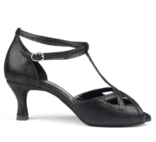 PortDance  -  PD505 PREMIUM Black Nubuck Leather – Heel 50