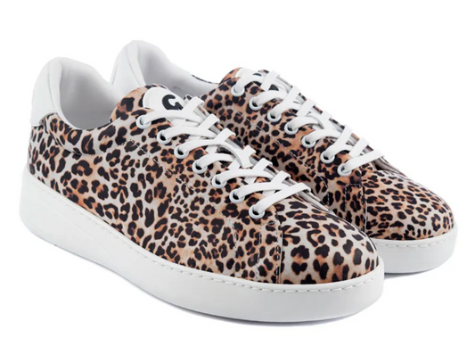 Portdance PD GR Bali Leopard/White Dance Sneaker- Groovies