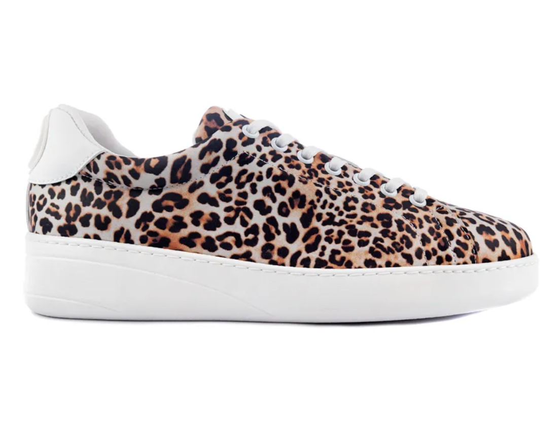 Portdance PD GR Bali Leopard/White Dance Sneaker- Groovies