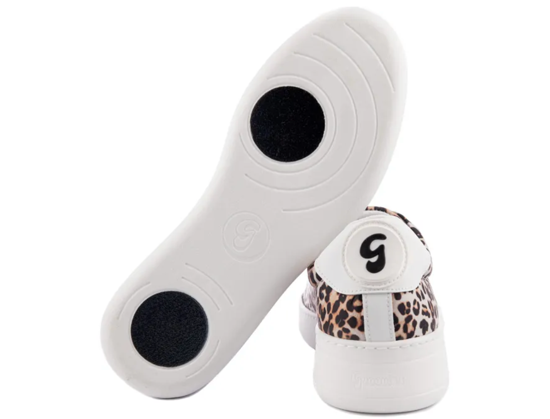 Portdance PD GR Bali Leopard/White Dance Sneaker- Groovies