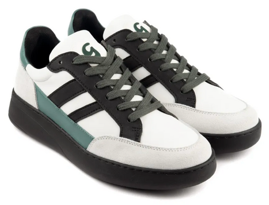 Portdance PD GR Helsinki White/Black/Green Dance Sneaker- Groovies