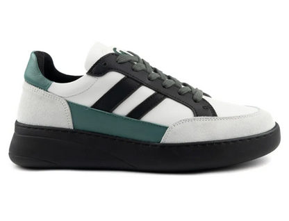 Portdance PD GR Helsinki White/Black/Green Dance Sneaker- Groovies