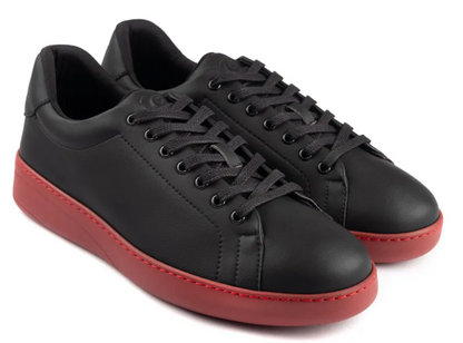 Portdance PD GR CHICAGO Black Leather/Bordeaux Dance Sneaker- Groovies