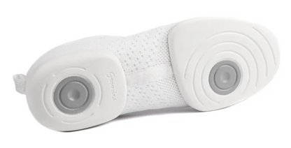 Unisex Vegan White Groovies Split Sole Dance Trainer