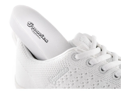 Unisex Vegan White Groovies Split Sole Dance Trainer