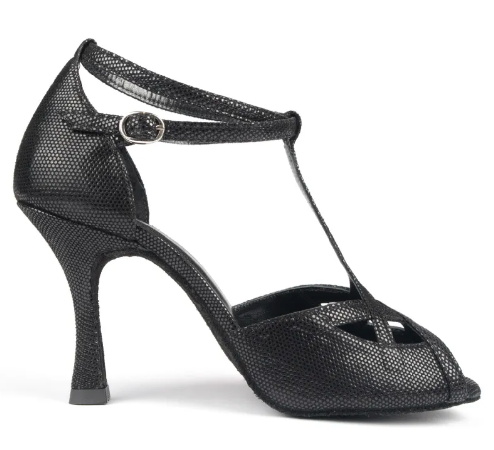 PortDance  -  PD505 PREMIUM Black Nubuck Leather – Heel 70