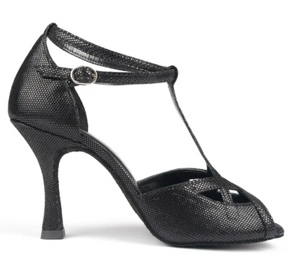 PortDance  -  PD505 PREMIUM Black Nubuck Leather – Heel 70