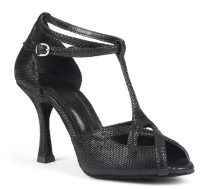 PortDance  -  PD505 PREMIUM Black Nubuck Leather – Heel 70