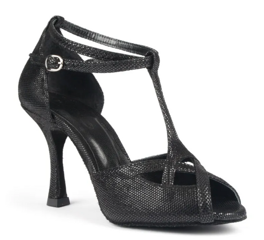 PortDance  -  PD505 PREMIUM Black Nubuck Leather – Heel 70