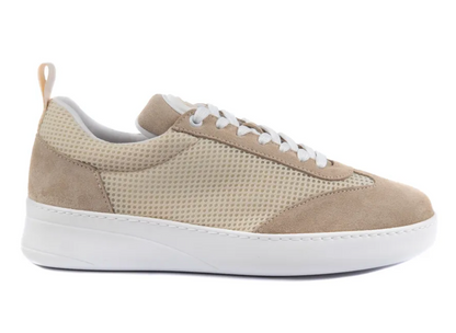 Portdance PD GR Paris Beige Leather/Mesh Dance Sneaker- Groovies