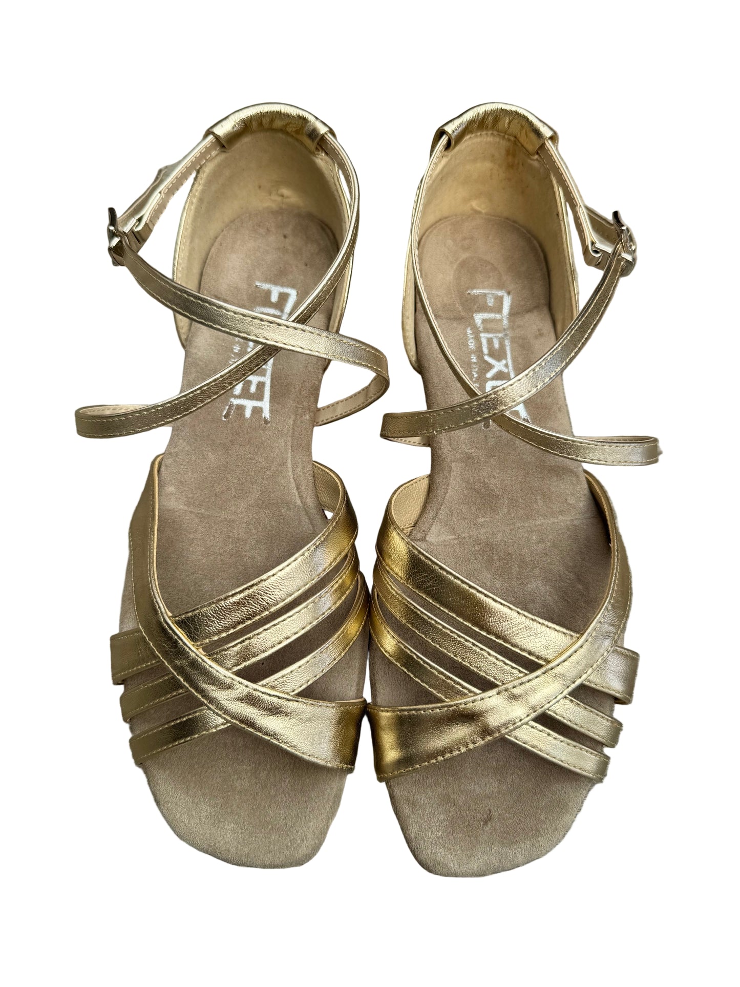 Flexee - Sonja Dance Sandal - Gold Metallic Leather