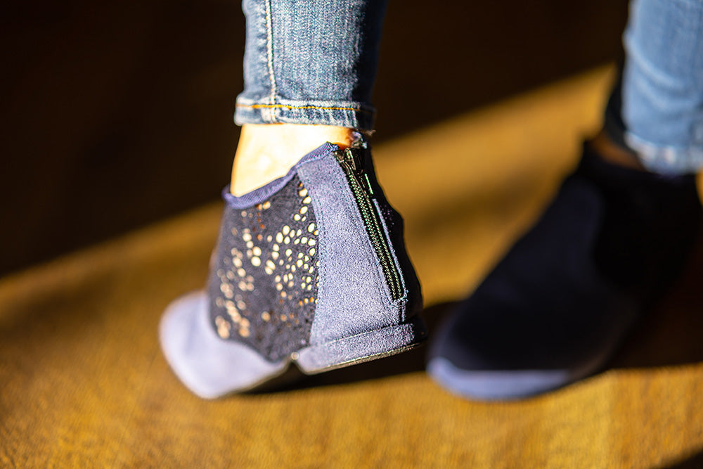 FINAL SALE Torri Zzaoui Dance Bootie - Lace Blue