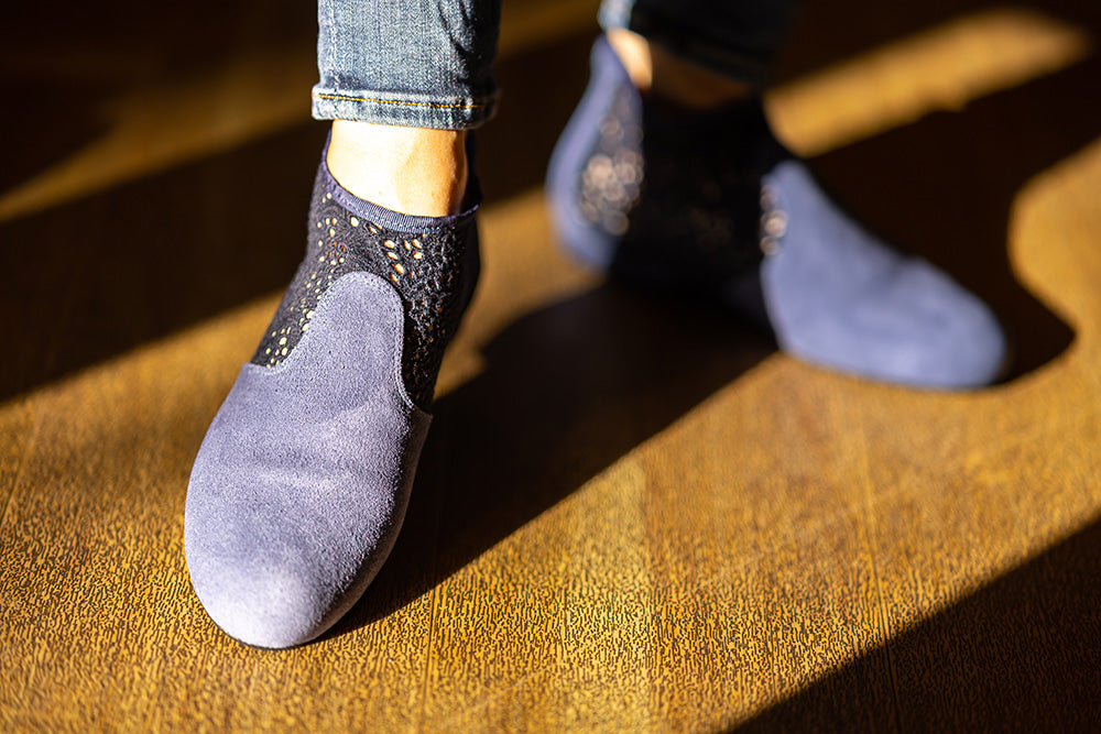 FINAL SALE Torri Zzaoui Dance Bootie - Lace Blue