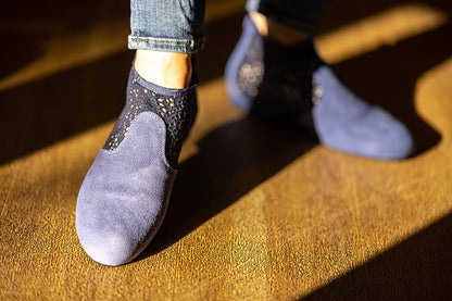 FINAL SALE Torri Zzaoui Dance Bootie - Lace Blue